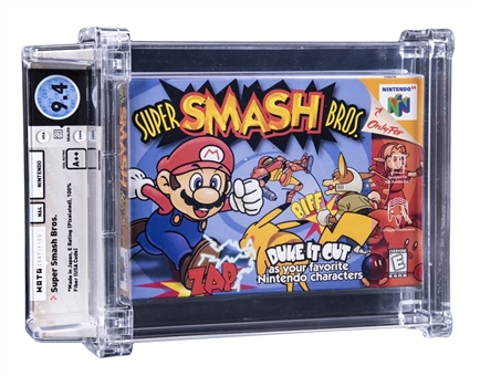 1999 N64 Nintendo (USA) "Super Smash Bros." Sealed Video Game - WATA 9.4/A++